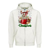 Oatmeal Heather Sweet christmas Zipper Hoodie - NancyCooperArtShop