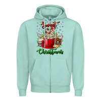 Seafoam Sweet christmas Zipper Hoodie - NancyCooperArtShop