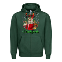 Sports Green Sweet christmas Zipper Hoodie - NancyCooperArtShop