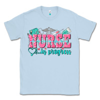 Dusty Blue nurse in progress Classic Tee - NancyCooperArtShop