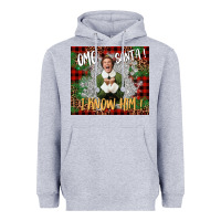 Heather Grey omg santa i know him elf Heavyweight Hoodie - CowGirlArtShop