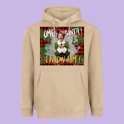 Omg Santa I Know Him Elf Heavyweight Hoodie Designed By Cowgirlartshop