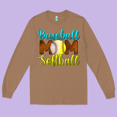Baseball Mom Softball Long Sleeve Tee Designed By Bundleandbundleshop