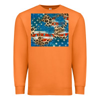 Carrot leopard glitter american flag Premium Sweatshirt - CowGirlArtShop