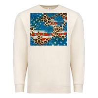 Sandshell leopard glitter american flag Premium Sweatshirt - CowGirlArtShop