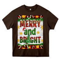 Chocolate Brown Merry And Bright Heavy Core Tee - Artiststas
