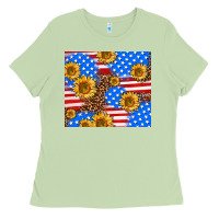Matcha basic sunflower and leopard Ladies Tee - AdoDesignShop