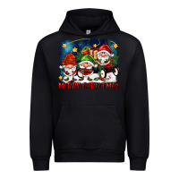Black merry christmas gnomies wagon Urban Hoodie - FaDigitalArtStudio