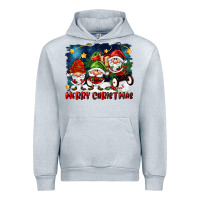 Heather Grey merry christmas gnomies wagon Urban Hoodie - FaDigitalArtStudio