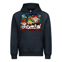 Navy merry christmas gnomies wagon Urban Hoodie - FaDigitalArtStudio