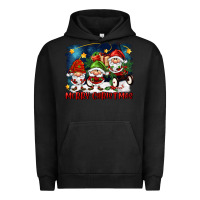 Pigment Black merry christmas gnomies wagon Urban Hoodie - FaDigitalArtStudio