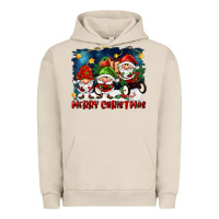 Pigment French Oak merry christmas gnomies wagon Urban Hoodie - FaDigitalArtStudio