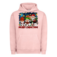 Pigment Salmon merry christmas gnomies wagon Urban Hoodie - FaDigitalArtStudio