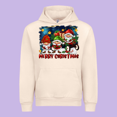 Merry Christmas Gnomies Wagon Urban Hoodie Designed By Fadigitalartstudio