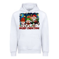 White merry christmas gnomies wagon Urban Hoodie - FaDigitalArtStudio