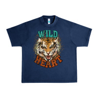 Navy wild heart tiger college western Urban Heavy Tee - NancyCooperArtShop