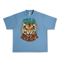 Pebble Blue wild heart tiger college western Urban Heavy Tee - NancyCooperArtShop