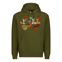 Army Green fall sweet fall Premium Hoodie - CowGirlArtShop