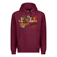 Burgundy fall sweet fall Premium Hoodie - CowGirlArtShop