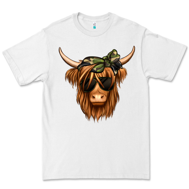 Camouflage Long Haired Cow Premium Tee by Jasminsmagicworld | Teevron