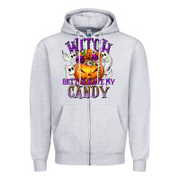 Heather Grey Witch Better Have My Candy Zipper Hoodie - texasbilliewilder