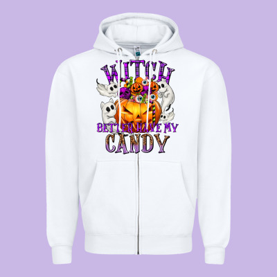 Witch Better Have My Candy Zipper Hoodie Designed By Texasbilliewilder