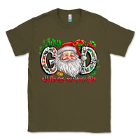 Army Green with god all things are possible santa Classic Tee - CowhideDigitalArt