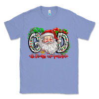 Colony Blue with god all things are possible santa Classic Tee - CowhideDigitalArt