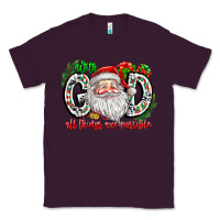 Plum with god all things are possible santa Classic Tee - CowhideDigitalArt