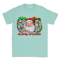 Seafoam with god all things are possible santa Classic Tee - CowhideDigitalArt