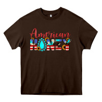 Chocolate Brown american honey Heavy Core Tee - JahusDesignShop