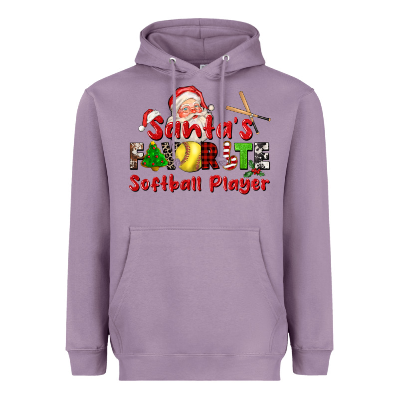 Santas Favorite Softball Player Heavyweight Hoodie by CowGirlArtShop | Teevron
