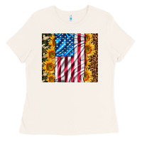 Bone american realistic flag Ladies Tee - AdoDesignShop