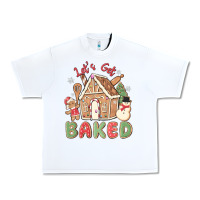 White let's get baked Urban Heavy Tee - MaliasSmallBusiness