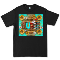 Black sunflower and daisy nurse tumbler Premium Tee - BundleAndBundleShop
