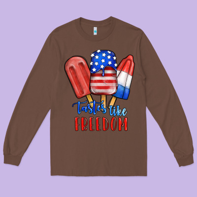 Tastes Like Freedom Long Sleeve Tee Designed By Jahusdesignshop