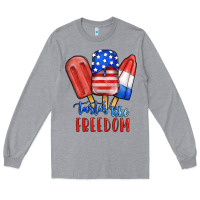 Heather Grey tastes like freedom Long Sleeve Tee - JahusDesignShop