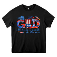Black with god all things are possible usa Heavy Core Tee - AdoDesignShop