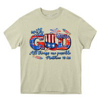 Mossy with god all things are possible usa Heavy Core Tee - AdoDesignShop