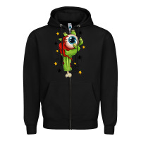 Black Zombie Hand with Eyeball Zipper Hoodie - texasbilliewilder