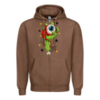 Chestnut Zombie Hand with Eyeball Zipper Hoodie - texasbilliewilder