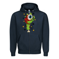 Navy Zombie Hand with Eyeball Zipper Hoodie - texasbilliewilder