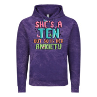 Cloud Purple she's a ten but so is her anxiety Vintage Hoodie - MaliasSmallBusiness