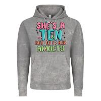 Cloud Rock she's a ten but so is her anxiety Vintage Hoodie - MaliasSmallBusiness