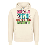 Vintage Artic she's a ten but so is her anxiety Vintage Hoodie - MaliasSmallBusiness