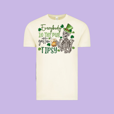 Everybody In The Pub Gettin' Tipsy Vintage Tee Designed By Maliassmallbusiness