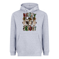 Heather Grey merry and bright Heavyweight Hoodie - CowGirlArtShop