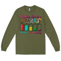 Army Green Battery Life Of A Mama Long Sleeve Tee - BundleAndBundleShop