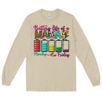 Mushroom Battery Life Of A Mama Long Sleeve Tee - BundleAndBundleShop