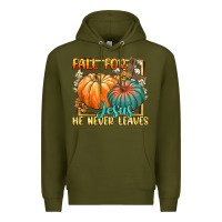 Army Green fall for jesus he never fails Premium Hoodie - CowGirlArtShop